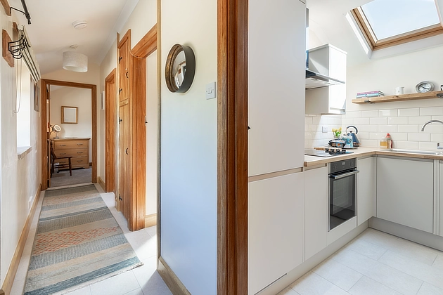 Plover Cottage's hallway and kitchen